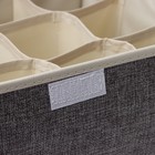 Органайзер для хранения белья с прозрачной крышкой Доляна «Тео», 12 ячеек, 32×23×12 см, цвет серый - Фото 5