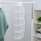 Органайзер подвесной «Стейт», 5 отделений, 70×30×15 см, белый - Фото 3