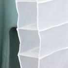 Кофр подвесной «Стейт», 5 отделений, 70×15×15 см, цвет белый - Фото 4