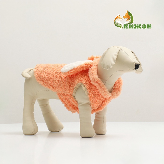 Костюм Зайка", размер L (ДС 35 см, ОШ 30 см. ОГ 45 см), оранжевый - Фото 1