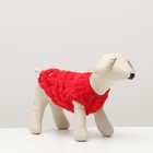 Свитер вязанный, велюр, размер XS (ДС 20, ОШ 21, ОГ 30 см), красный - Фото 1