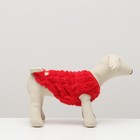 Свитер вязанный, велюр, размер XS (ДС 20, ОШ 21, ОГ 30 см), красный - Фото 2