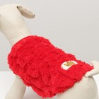 Свитер вязанный, велюр, размер XS (ДС 20, ОШ 21, ОГ 30 см), красный - Фото 4