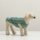 Свитер вязанный, велюр, размер S (ДС 25, ОШ 24, ОГ 35 см), бирюзовый - Фото 1