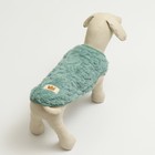 Свитер вязанный, велюр, размер S (ДС 25, ОШ 24, ОГ 35 см), бирюзовый - Фото 3