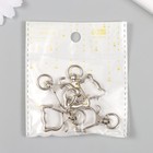 Карабин металл с кольцом "Голова кошки" серебро 3,4х2,1 см - фото 23625451