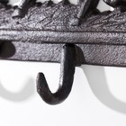 Крючки декоративные металл "Кони в поле" 30х4х17,5 см - фото 8689963