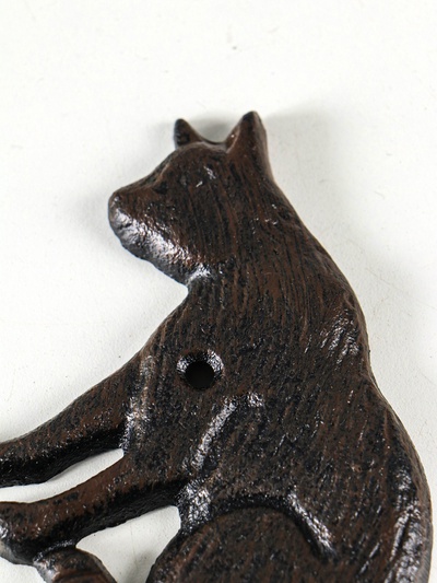 Настенный крючок декоративный «Кошечка», чугун, 9×3×18 см