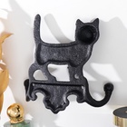Крючки настенные чугун «Домашний кот», ключница декоративная, 16×4×16 см - Фото 6