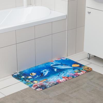 Коврик Доляна «Морской мир», 49×80 см