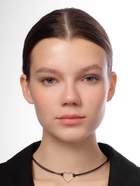 Чокер «Сердце», цвет чёрный в серебре, L= 35 см - Фото 6