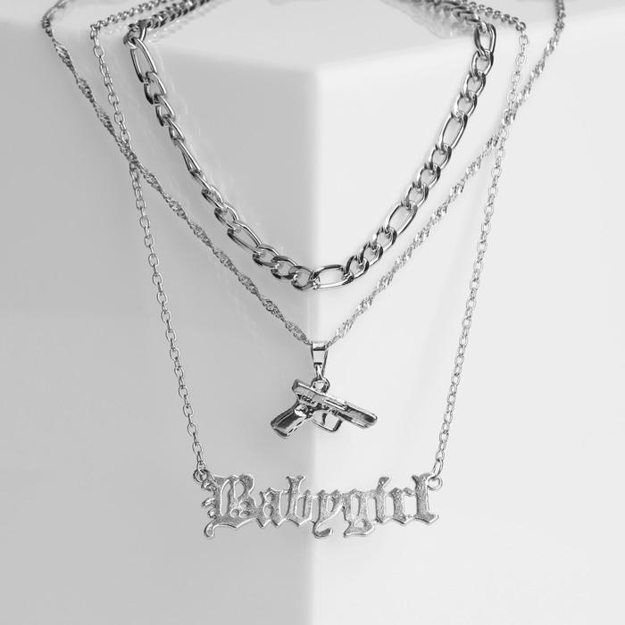 

Кулон «Пистолет» babygirl, цвет серебро, L= 55 см