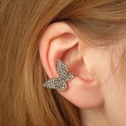 Серьги с жемчугом «Бабочка» асимметрия, цвет белый в серебре - фото 21878562