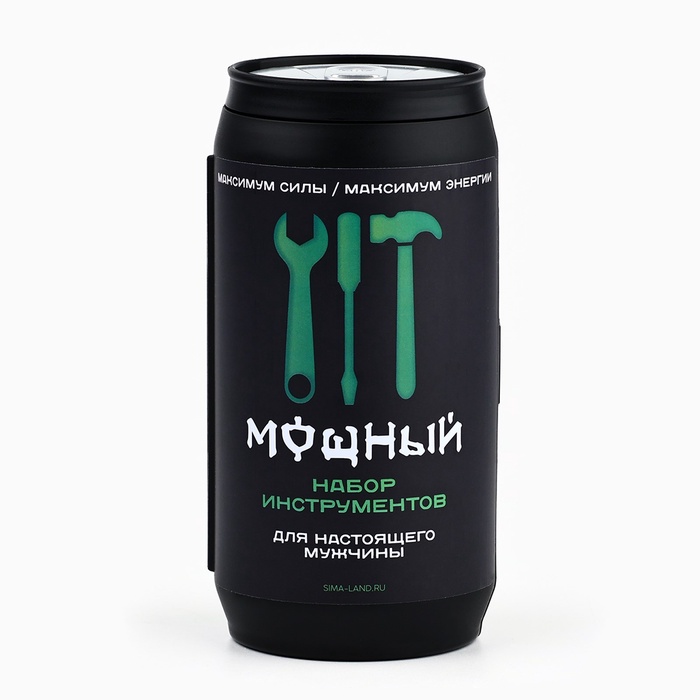 Подарочный набор инструментов в банке «Мощный», 13 предметов - фото 18607447 Подарочный набор инструментов в банке «Мощный», 13 предметов - фото 18607447