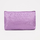Косметичка-пенал на молнии, маленькая, с буквами, сиреневая - Фото 3