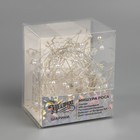 Гирлянда «Мишура» 2 м роса с насадками «Шарики», IP20, серебристая нить, 100 LED, свечение тёплое белое, ААх3 - Фото 4