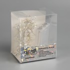 Гирлянда «Мишура» 2 м роса с насадками «Шарики», IP20, серебристая нить, 100 LED, свечение белое, ААх3 - Фото 4