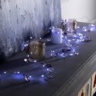 Гирлянда «Нить» 2 м роса с насадками «Ледяные лепестки», IP20, серебристая нить, 40 LED, свечение белое, ААх3 - фото 319130437