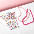 Набор детский "Выбражулька" 2 предмета: бусы, наклейки, цветочки, цвет МИКС - фото 25416255