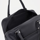 Сумка дорожная на молнии, наружный карман, держатель для чемодана, цвет чёрный - Фото 3
