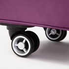 Сумка дорожная 20" на колёсах, отдел на молнии, наружный карман, цвет фиолетовый - фото 6736390
