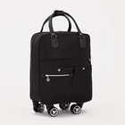 Сумка дорожная 18" на 4 колёсах, отдел на молнии, 4 наружных кармана, чёрная - Фото 5