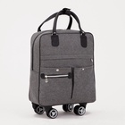 Сумка дорожная 18" на 4 колёсах, отдел на молнии, 4 наружных кармана, серая - Фото 5
