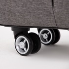 Сумка дорожная 18" на 4 колёсах, отдел на молнии, 4 наружных кармана, серая - Фото 3