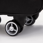 Сумка дорожная 2 в 1 на 4 колёсах 20", отдел на молнии, 4 наружных кармана, чёрная - Фото 5