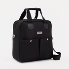 Сумка дорожная 2 в 1 на 4 колёсах 20", отдел на молнии, 4 наружных кармана, чёрная - Фото 6