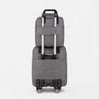 Сумка дорожная 2 в 1 на 4 колёсах 20", отдел на молнии, 4 наружных кармана, серая - Фото 2
