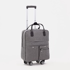 Сумка дорожная 2 в 1 на 4 колёсах 20", отдел на молнии, 4 наружных кармана, серая - Фото 3