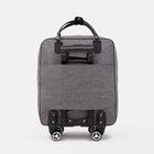 Сумка дорожная 2 в 1 на 4 колёсах 20", отдел на молнии, 4 наружных кармана, серая - Фото 4