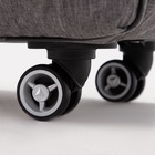 Сумка дорожная 2 в 1 на 4 колёсах 20", отдел на молнии, 4 наружных кармана, серая - Фото 5