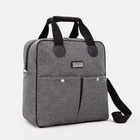 Сумка дорожная 2 в 1 на 4 колёсах 20", отдел на молнии, 4 наружных кармана, серая - Фото 6