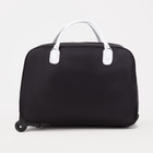 Сумка дорожная 20" на 2 колёсах, отдел на молнии, наружный карман, чёрная - Фото 2