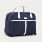 Сумка дорожная 20" на 2 колёсах, отдел на молнии, наружный карман, синяя - Фото 5