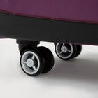 Сумка дорожная 20" на колёсах, отдел на молнии, наружный карман, цвет фиолетовый - Фото 3