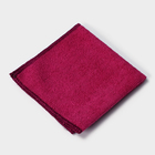 Салфетка универсальная Доляна, 220 г/м², 30×30 см, микрофибра, c оверлоком, розовая - Фото 3