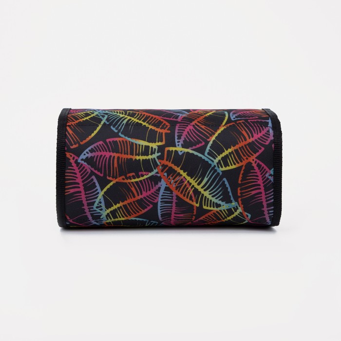 Косметичка, 4 отдела на молниях, цвет чёрный/разноцветный 31761