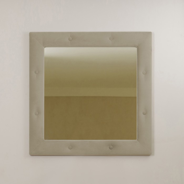 Зеркало квадратное «Алеро», 855 × 855 мм, велюр, металлические пуговицы, цвет st velvet 6 - Фото 1