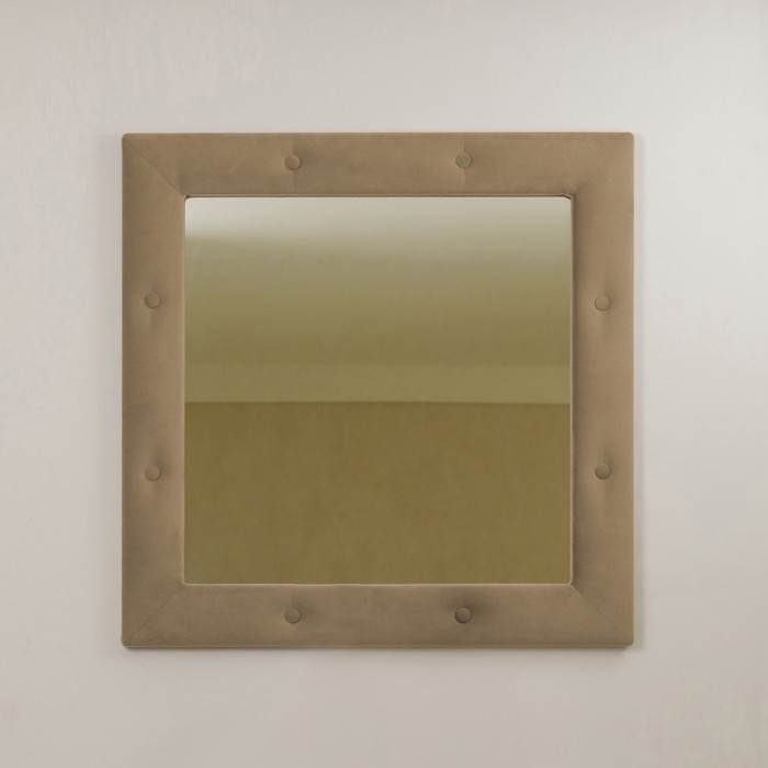 Зеркало квадратное «Алеро», 855 × 855 мм, велюр, металлические пуговицы, цвет st velvet 7