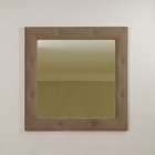 Зеркало квадратное «Алеро», 855×855 мм, велюр, металлические пуговицы, цвет пески касабланки - Фото 1