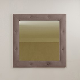 Зеркало квадратное «Алеро», 855×855 мм, велюр, металлические пуговицы, цвет пыльная сирень