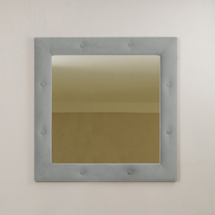 Зеркало квадратное «Алеро», 855×855 мм, велюр, металлические пуговицы, цвет звёздная пыль