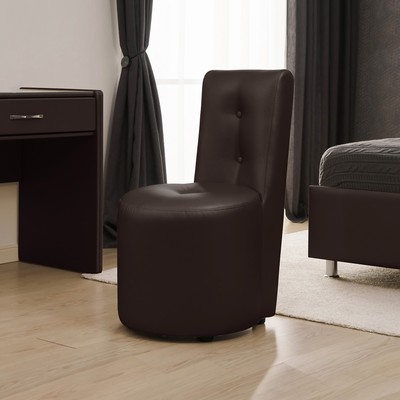 Кресло «Рондель», 500 ×550×915 мм, Металлические пуговицы, экокожа, цвет шоколад