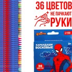 Восковые карандаши, набор 36 цветов, Человек-Паук - фото 6737010