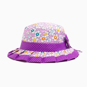 Панама для девочки MINAKU, цв, фиолетовый, размер 46-48