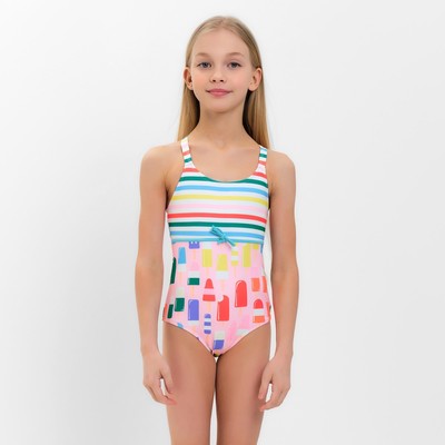 Купальник слитный детский MINAKU, с принтом, рост 128-134 см