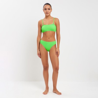 Купальник раздельный однотонный женский MINAKU, размер 46, зелёный